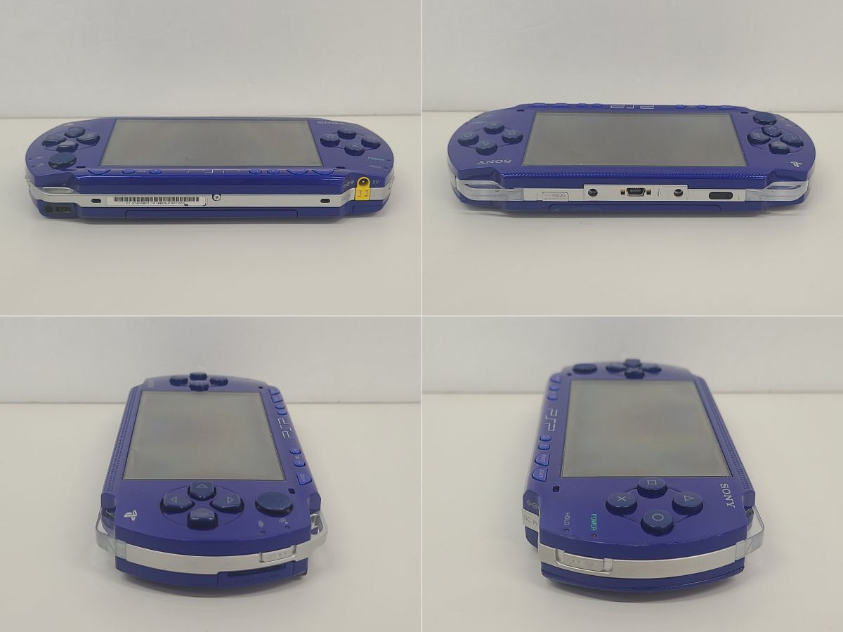  game machine body / PSP PlayStation portable PSP-1000 metallic blue / SONY / operation verification settled / box,AC adaptor attaching .[G040]