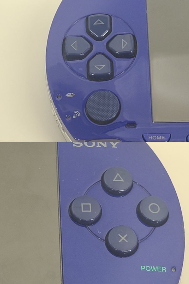  game machine body / PSP PlayStation portable PSP-1000 metallic blue / SONY / operation verification settled / box,AC adaptor attaching .[G040]