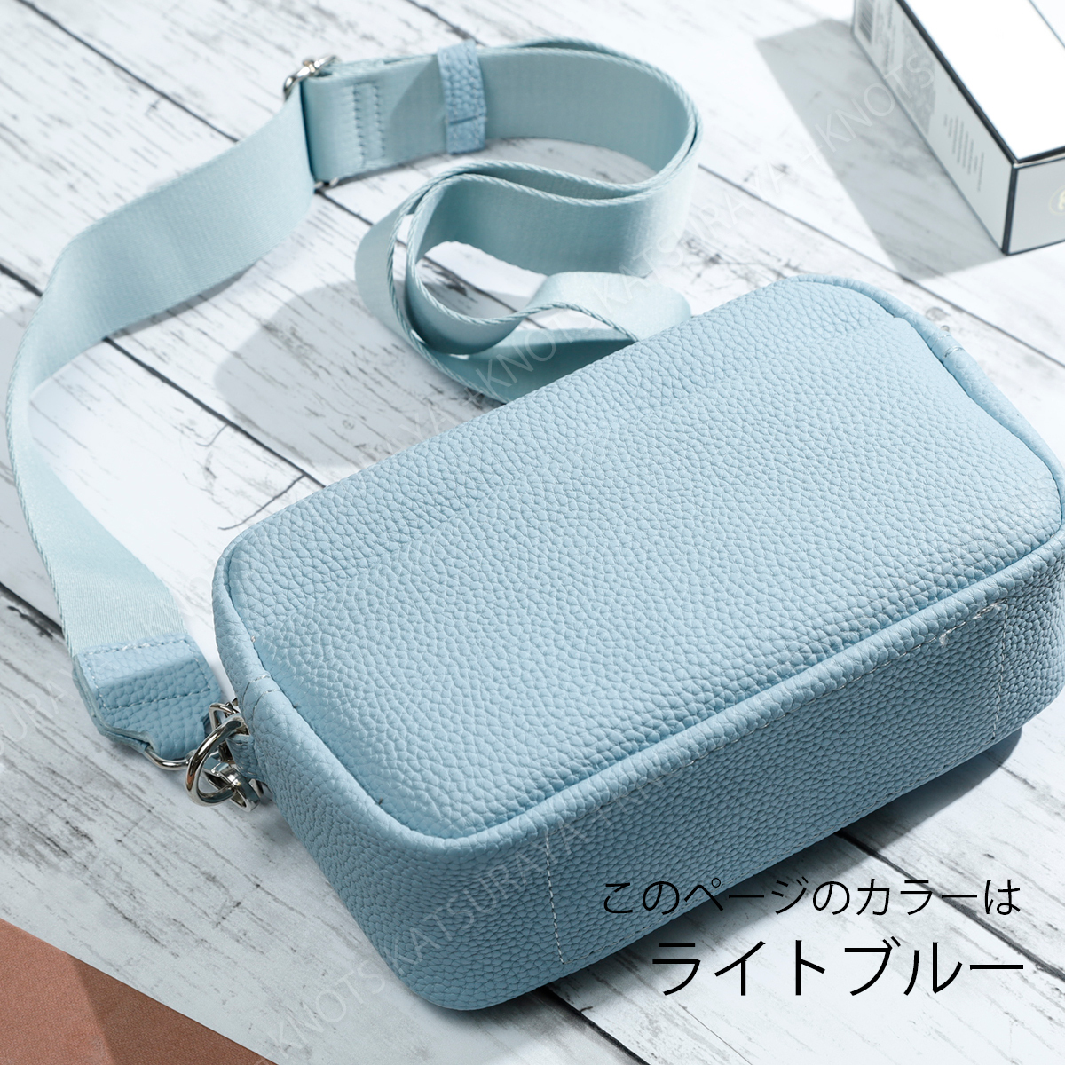  Mini shoulder bag * light blue * lady's diagonal .. smartphone mobile pochette pouch inset wide . futoshi belt shoulder .. diagonal .. purse 