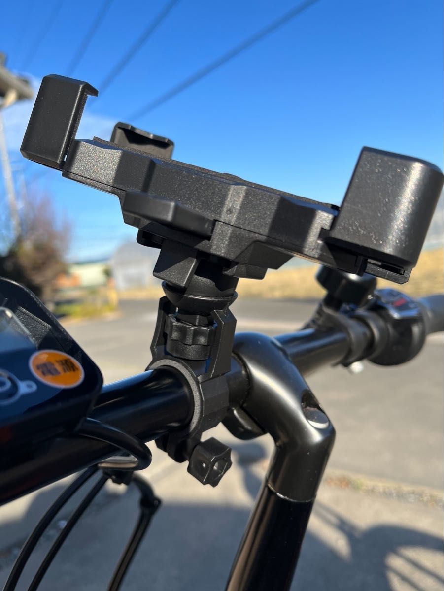 自転車 オートバイ スクーター スマートフォン フォルダー 携帯電話 スマホホルダー ワンタッチ装着 便利グッズ