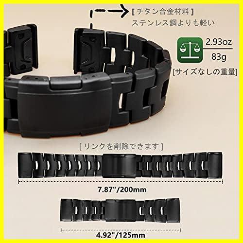 for GARMIN(ガーミン) ステンレス鋼の留め金 Fenix 超軽量チタンスチールストラップ 交換ベルト 7X 26mm / QuickFit 6X Ahayo_画像3