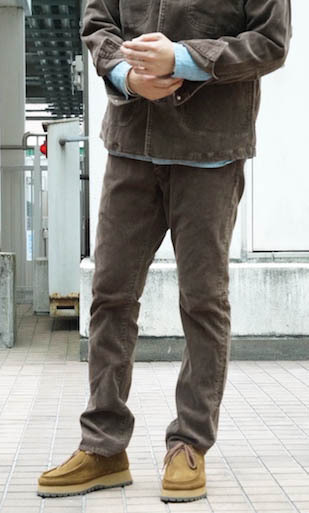 22S/S nonnative DWELLER 5P JEANS 01 T/C CORD SULFUR DYED VW ブラック サイズ1 コーデュロイパンツ 春夏 41stの画像3