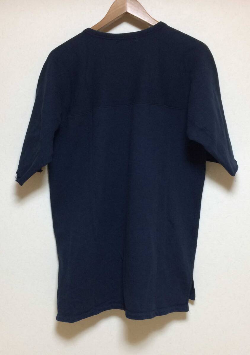 美品 nonnative TRAINER TEE Q/S COTTON SWEAT OVERDYED ネイビー サイズ2 半袖スウェット トレーナーシャツ 藤井着 春夏