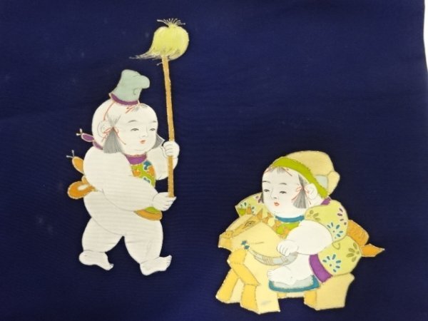 ys6934125; salt . hand .. Imperial palace doll pattern Nagoya obi [ antique ][ put on ]