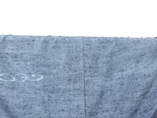 ys6970457; 抽象流水模様織り出し手織り紬着物【アンティーク】【着】_画像7