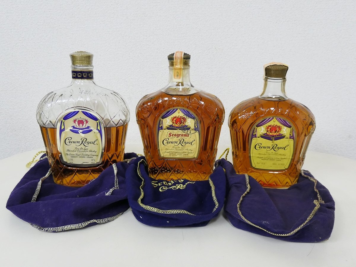 ウイスキー　Crown Royal　3本セット　未開栓　1本液ヘリ_画像1