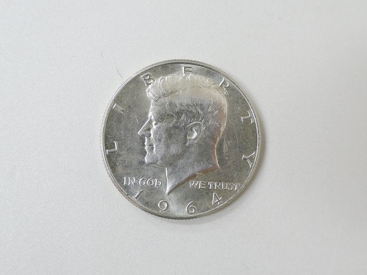 1964年 アメリカ ケネディ ハーフダラー 銀貨 50セント 1/2ドル HALF DOLLAR 硬貨 古銭_画像1