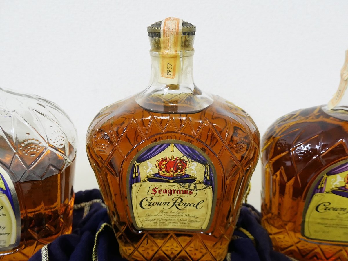 ウイスキー　Crown Royal　3本セット　未開栓　1本液ヘリ_画像3