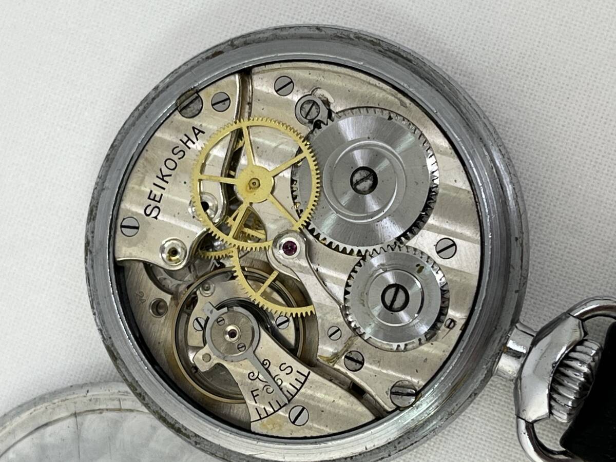 【M51】貴重品 SEIKOSHA PRECISION 中3針 懐中時計 動作品 年代物の画像8
