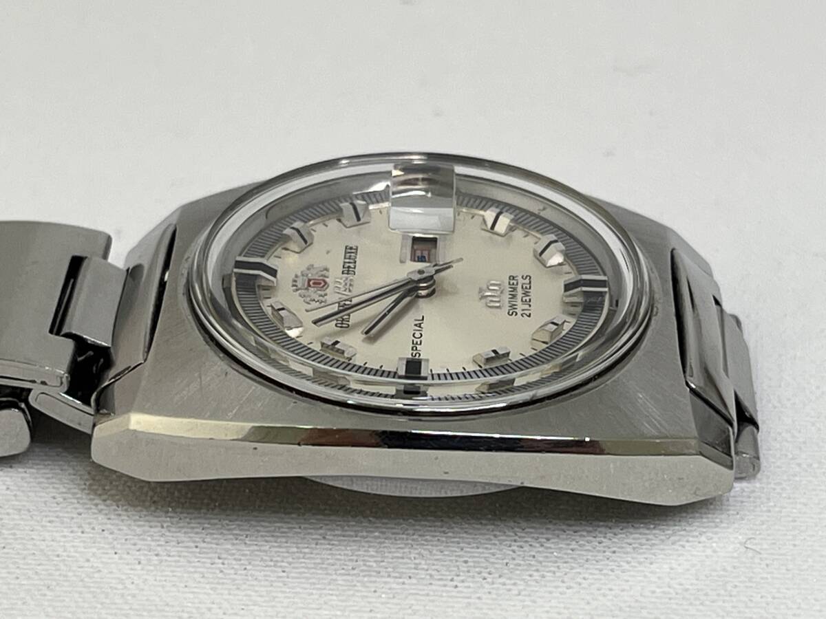 【M4】貴重 ORIENT AAA DELUXE SPECIAL SWIMMER 21石 SS F349-13270 自動巻き メンズ腕時計 稼働品