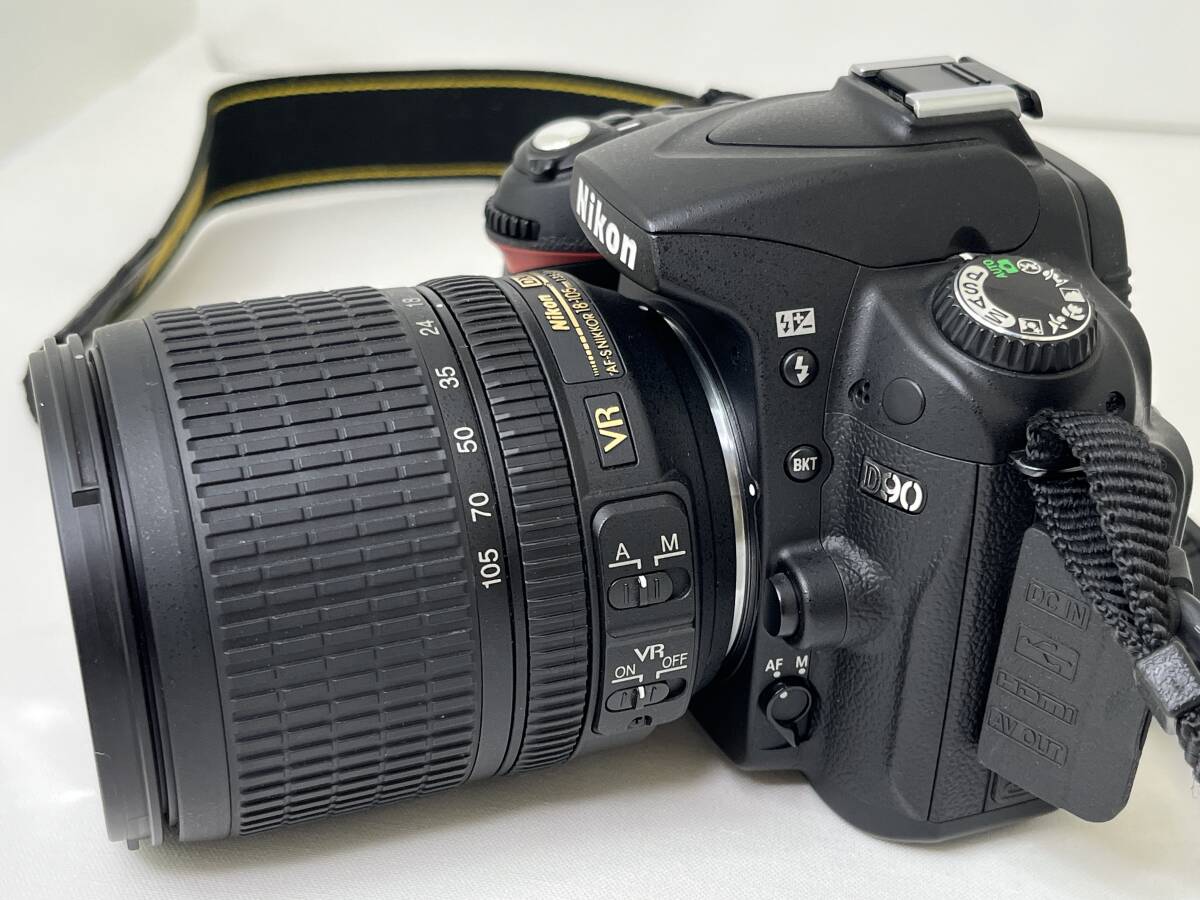 【M13】Nikon D90 ボディー DX AF-S NIKKOR 18-105mm 1:3.5-5.6G ED VR レンズ付き 動作品 中古の画像2