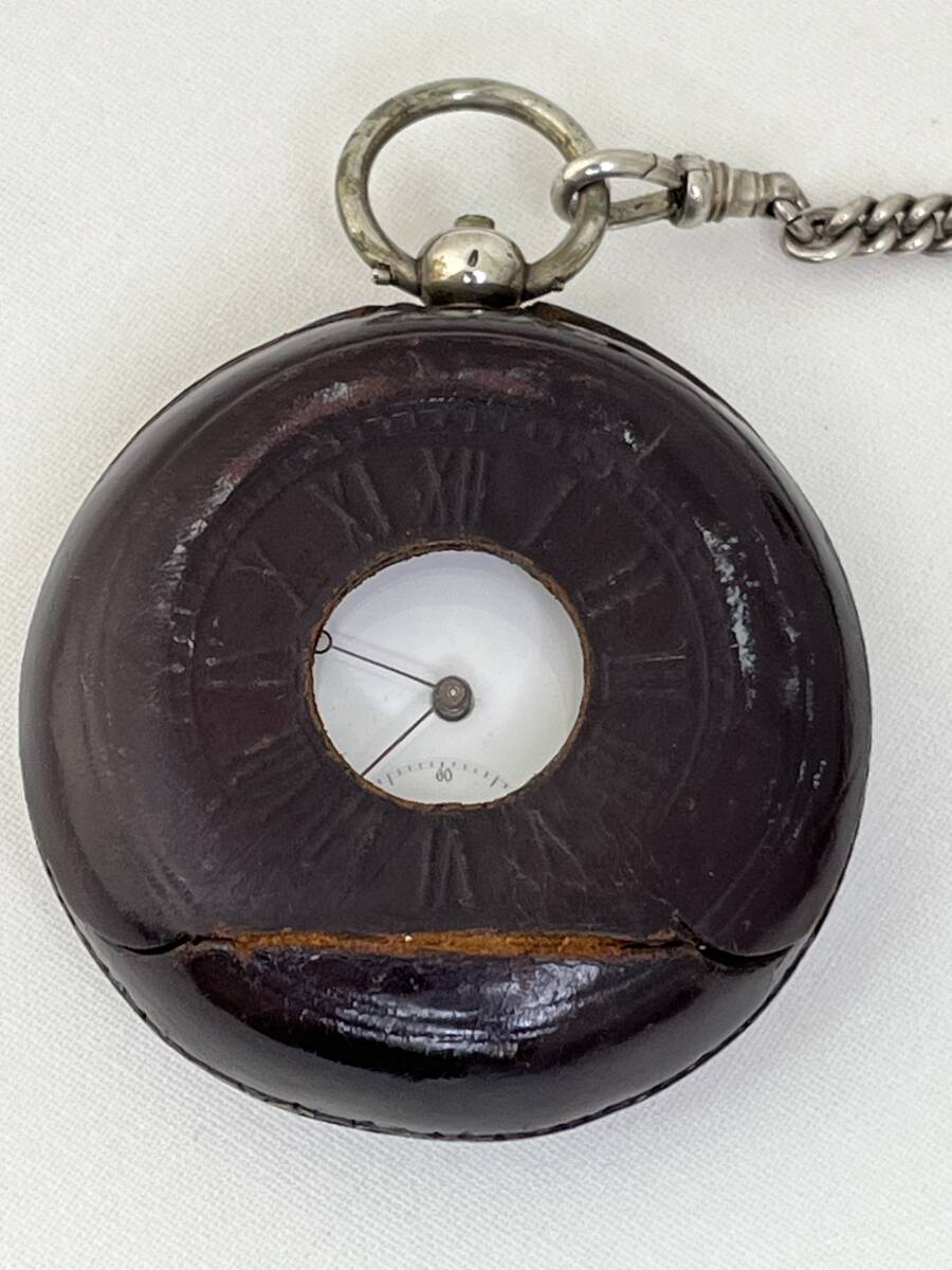 【M50】貴重品 鍵巻 懐中時計 銀無垢 0.800 コロン 年代不明 重量90.2g 直径54ｍｍ 動作品 年代物の画像9