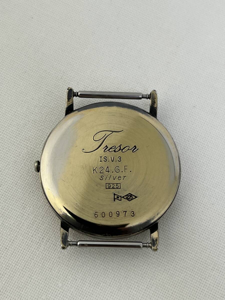 【M6】メイプルリーフ CANADA FINE GOLD 1/10OZ コイン入り ２針 クォーツ腕時計 925 動作品 中古の画像2