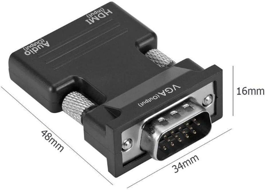 Najiny HDMI to VGA 変換 アダプタ 音声出力 1080P HDMI(メス)からVGA（オス）へ変換ケーブル ビデ_画像8