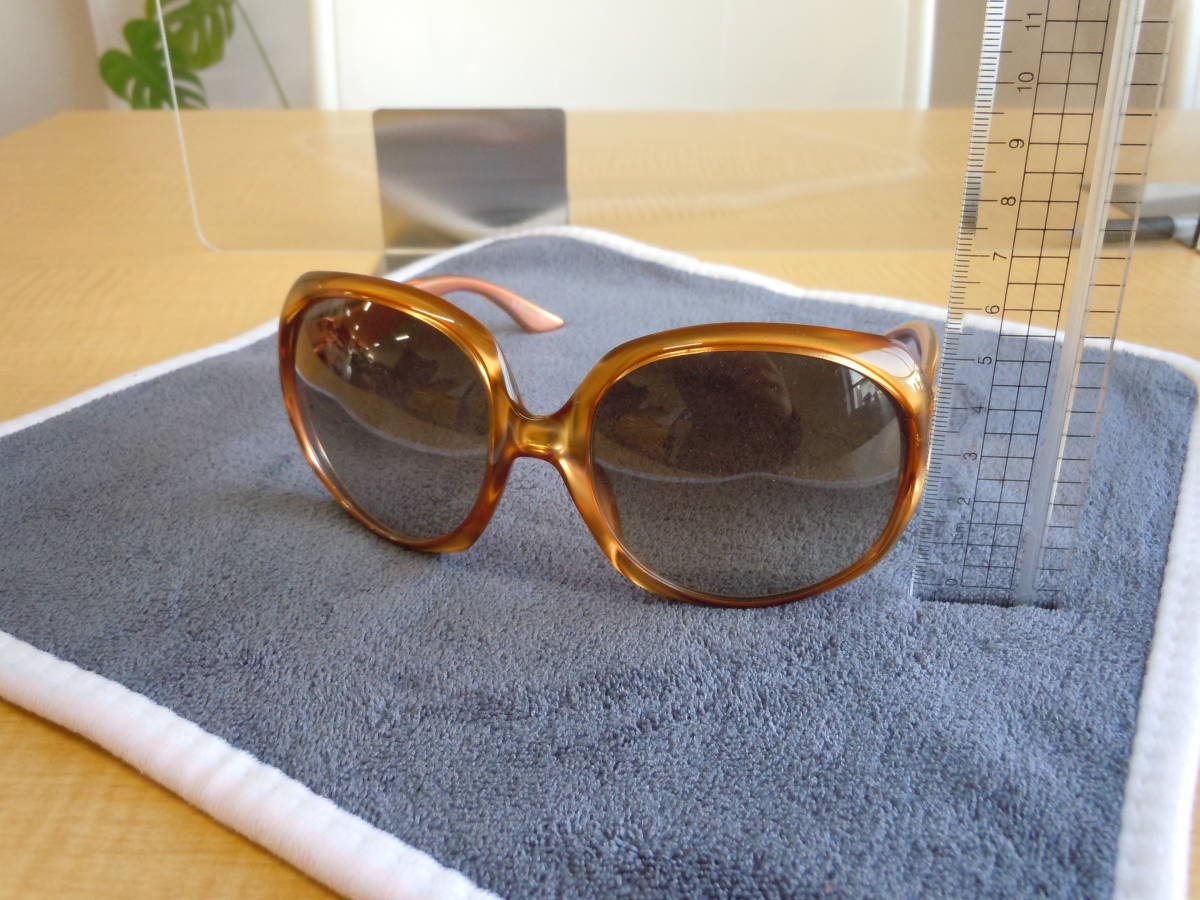 # used Dior Diorg Rossi - Gold frame Bick large Celeb manner sunglasses #