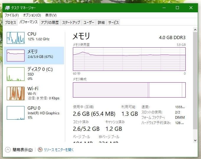 デスクトップメモリーNANYA DDR3-1333  2GB×2