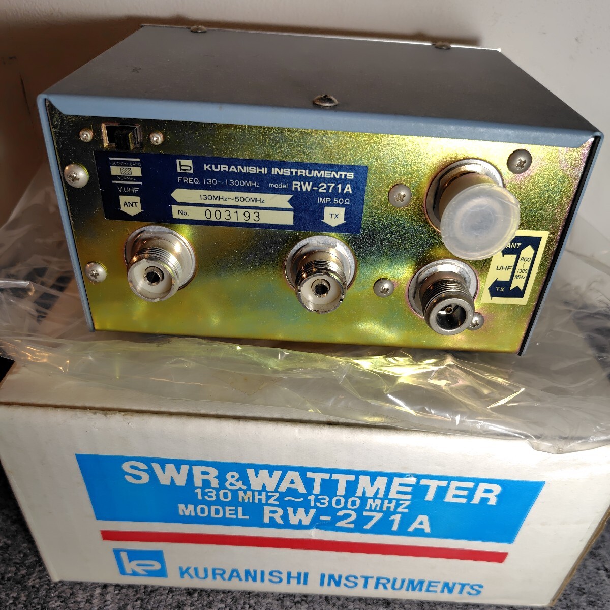 美品■KURANIRHI クラニシ SWR&WATTMETER メーター RW-271A パワー計_画像4