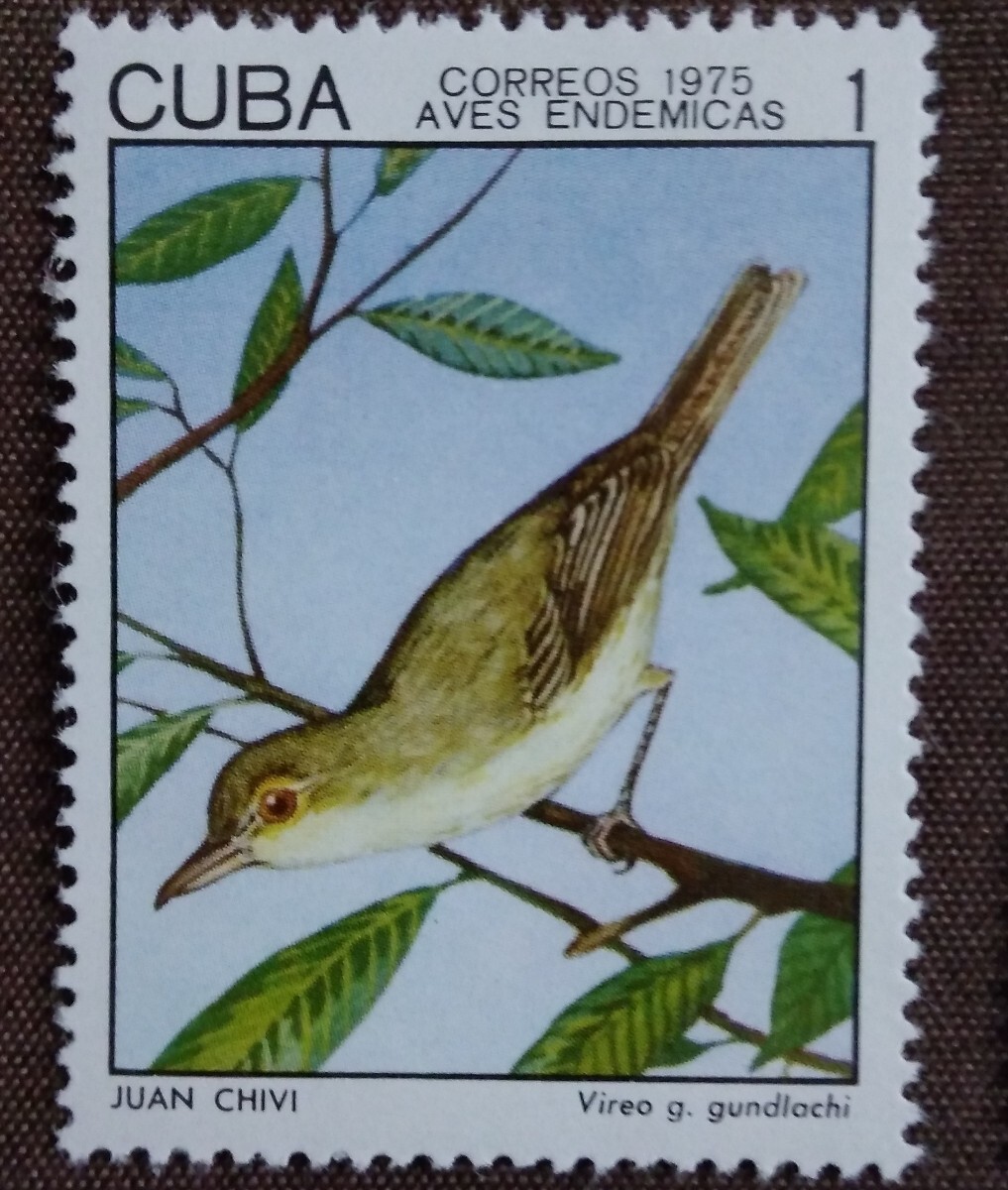 キューバ 1975.6.18 鳥 6完 野鳥 鳩 フクロウ インコ バン 動物 トリ 未使用糊ありの画像3