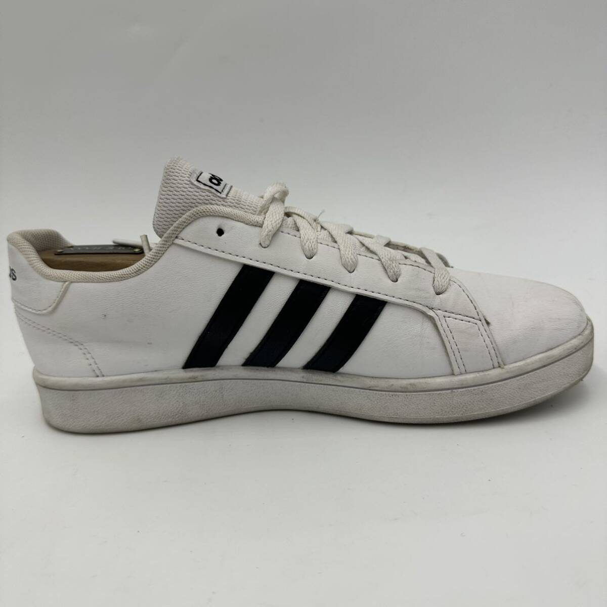 E ☆ 人気モデル!! '20年製' adidas アディダス GRAND COURTK ローカット スニーカー EF0103 ジュニア キッズ size:24.5cm シューズ_画像6