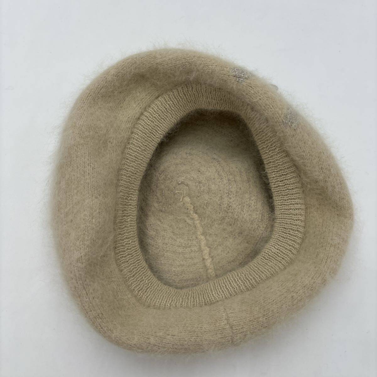 ＊ 良品 日本製 '高級感溢れる' ANTEPRIMA アンテプリマ 高品質 アンゴラ混 ニット ベレー帽 ニット帽 レディース 帽子 ビジュー装飾_画像7
