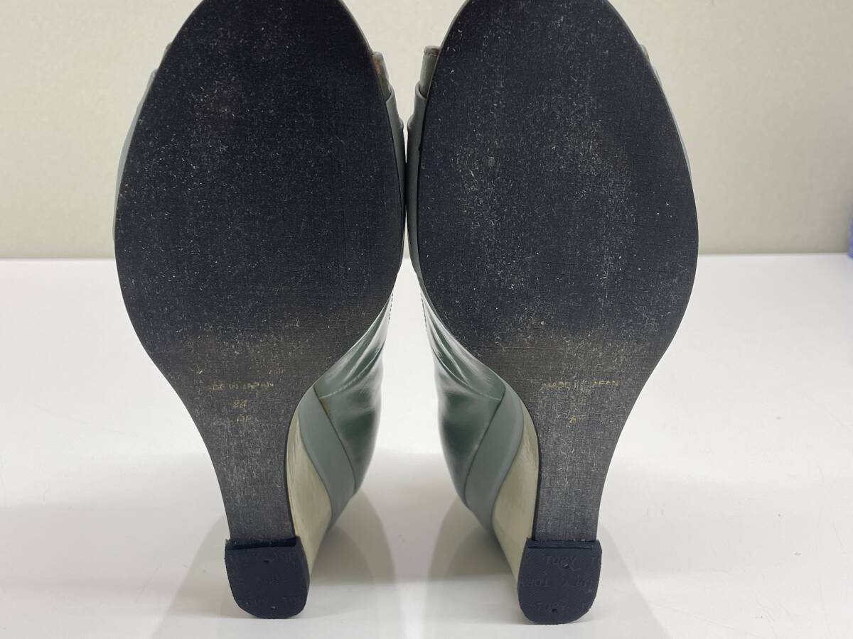 ☆134 HERMOSA ヘルモサ パンプス ミントグリーン 24㎝ 日本製 レディース 靴 シューズ 女性用の画像6