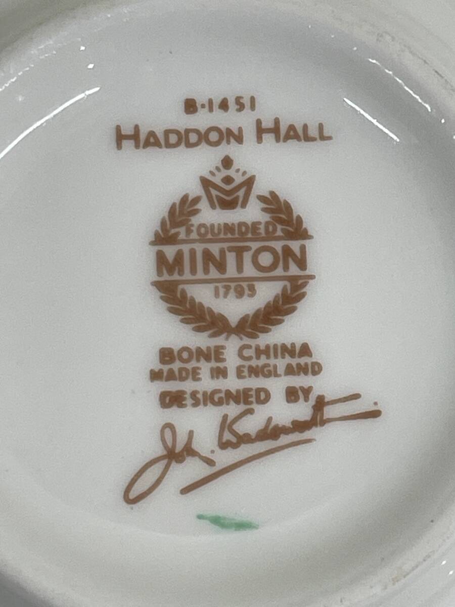 ☆142 MINTON ミントン HADDON HALL B 1451 カップ ソーサー セット ボーンチャイナ 花柄 食器 紅茶 上品の画像4