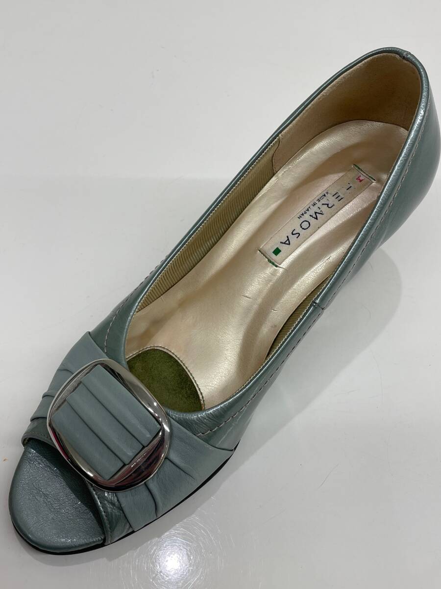 ☆134 HERMOSA ヘルモサ パンプス ミントグリーン 24㎝ 日本製 レディース 靴 シューズ 女性用の画像2