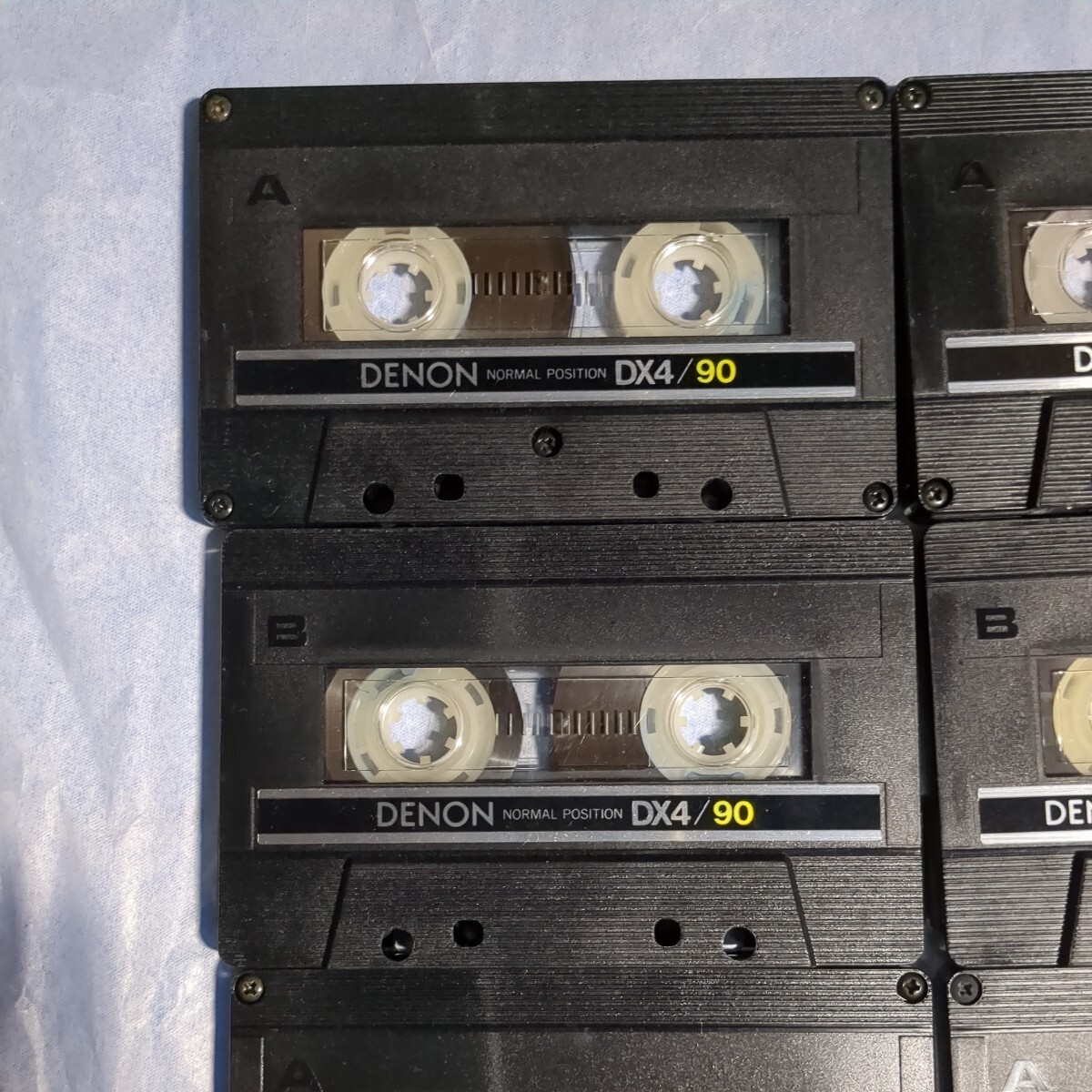 ジャンク　DENON　使用済み　カセットテープ　DX4 90 60 50　計8本　当時物　昭和レトロ　ノーマルポジション_画像2