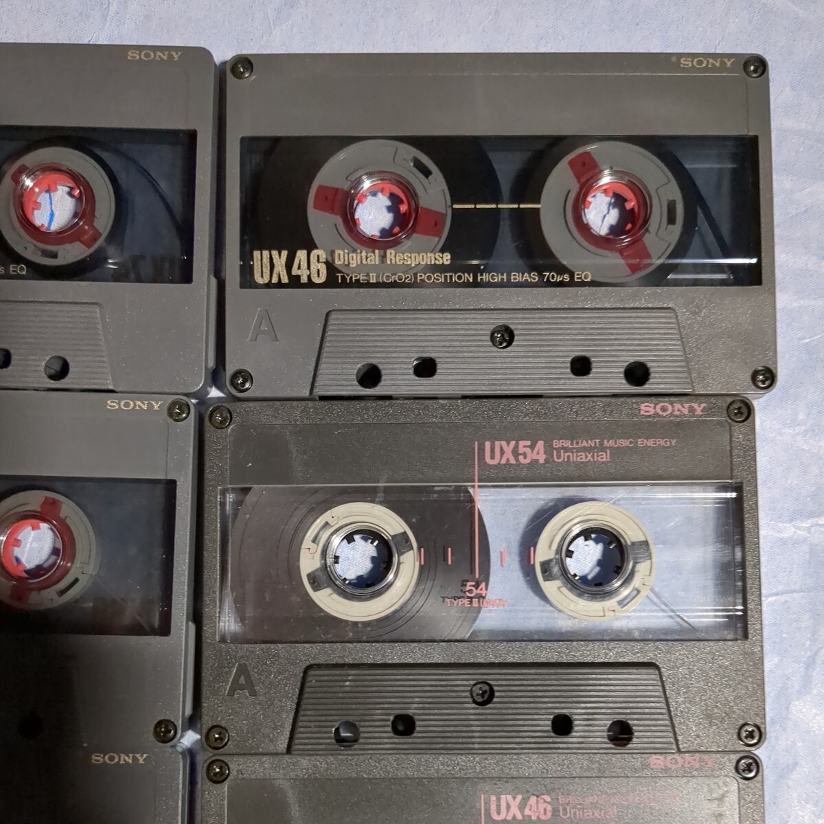 ジャンク SONY 使用済み カセットテープ UX 74 60 54 46 計8本 ソニー 当時物 昭和レトロ ハイポジションの画像4