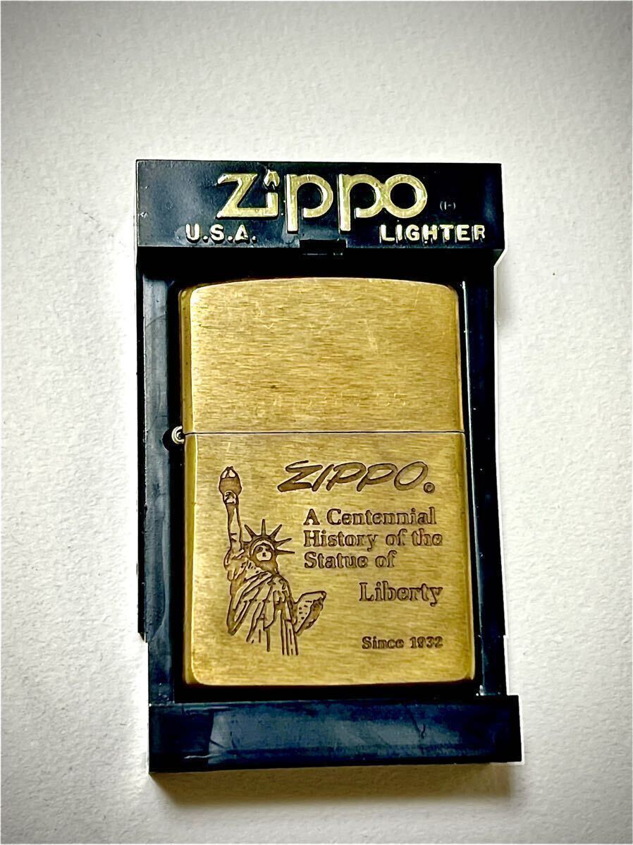 ZIPPO SOLID BRASS STATUE OF LIBERTY ジッポ 自由の女神 1995年9月製造 箱・保証書付き I XIの画像8