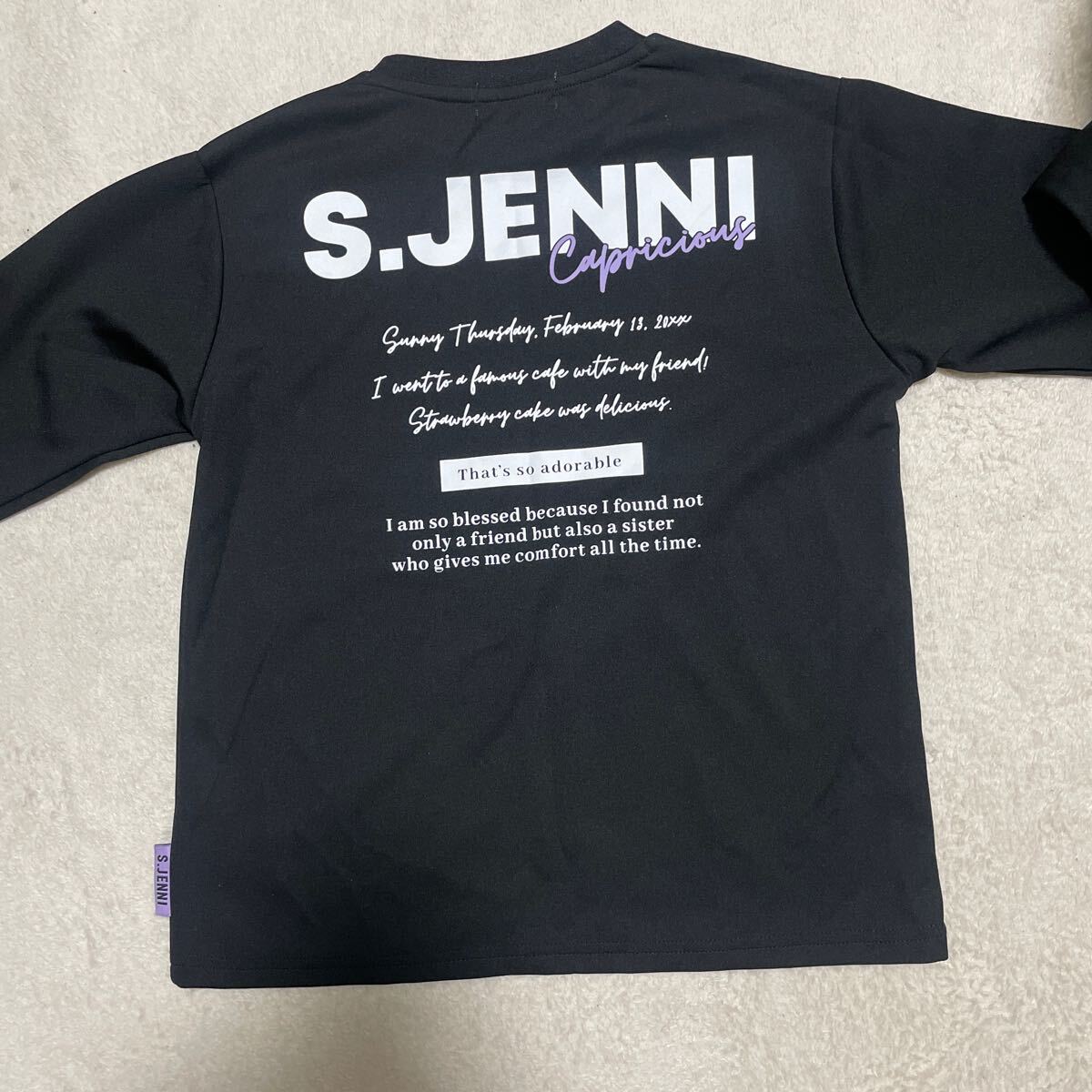  с биркой jenni 130 Jenny Dance длинный рукав tops long T long ti Jenni Jenny черный anap Rav toki Schic ALGY