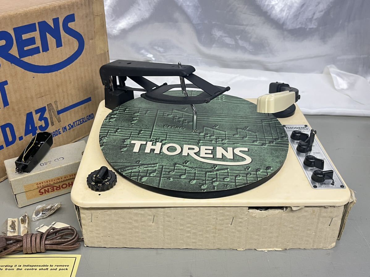 THORENS CD43N オリジナル箱付 レコードプレーヤー ターンテーブル ビンテージの画像3