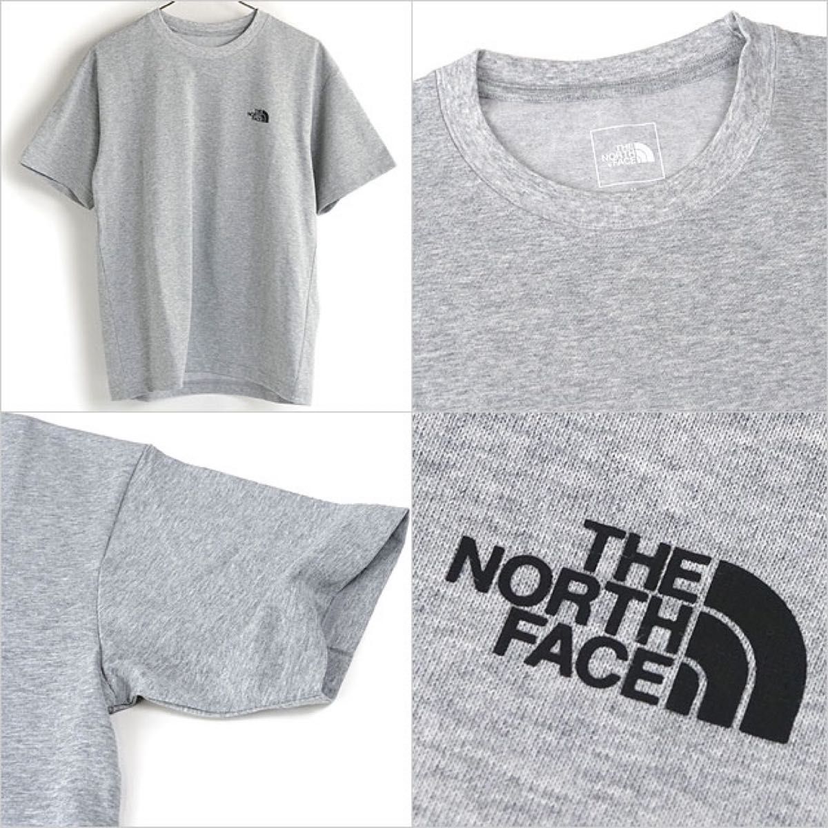 【L】新品★The North Face★ノースフェイス★スクエアロゴティー★グレー★半袖 Tシャツ NT32350 32447