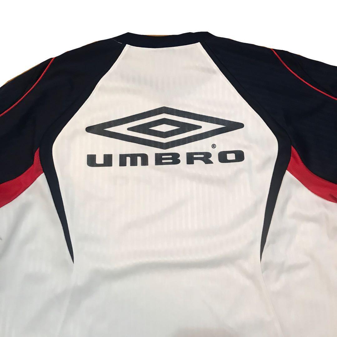 90s umbro アンブロ ゲームシャツ イングランドカラー センターロゴ L