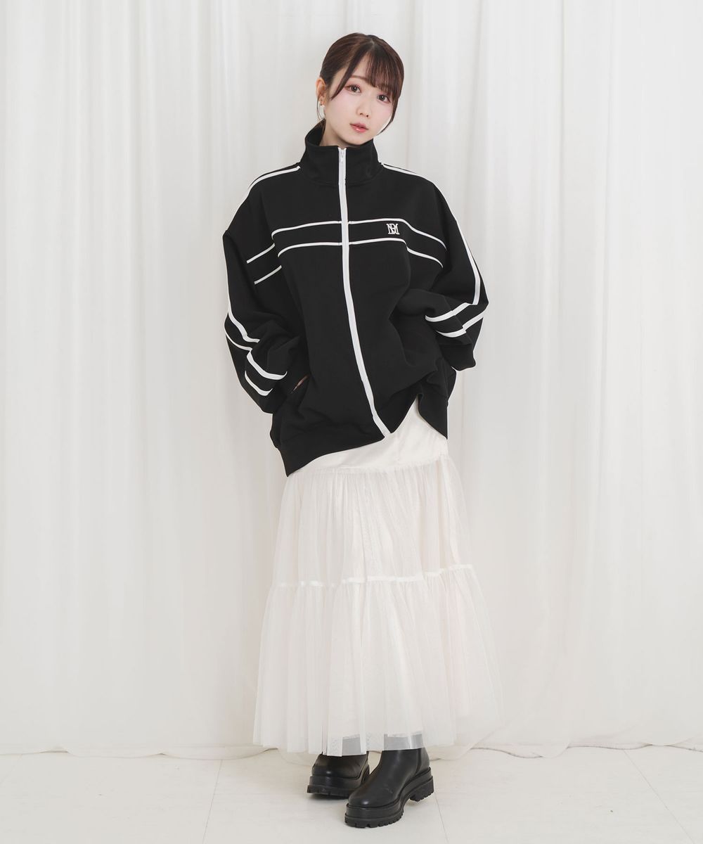 ロゼミューズros muse piping jersey outerブラック ジャケット ロゼミューズros muse piping jersey outerブラック ジャケット