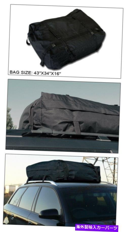 ブラックレインプルーフルーフトップ貨物キャリアバッグトヨタT02のための旅行荷物貯蔵庫Black Rainproof Roof Top Cargo Carrier Bag Tra_画像2