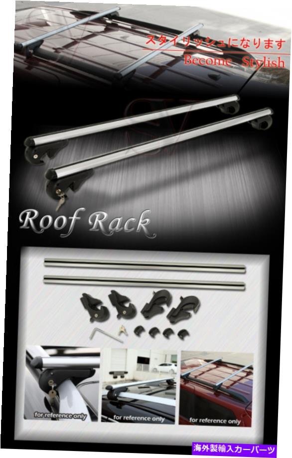 リンカーンルーフラックキーロッククロスバートップレールマウントアルミニウムカーゴキャリア用For Lincoln Roof Rack Key Lock Cross Ba_画像2