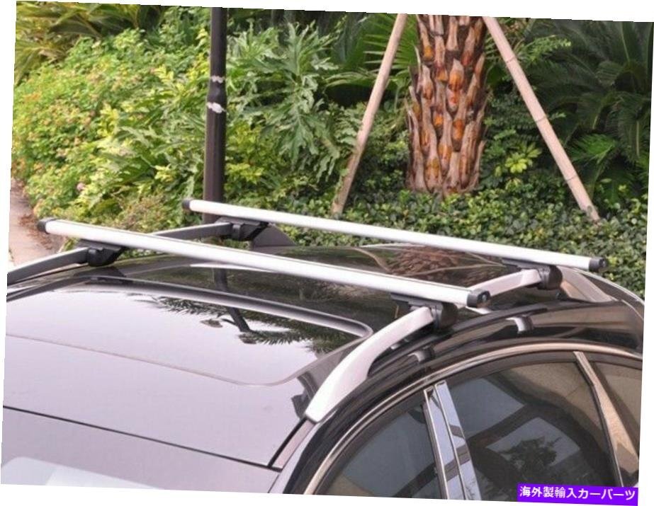 ユニバーサルカートップルーフラッククロスバー荷物キャリアラックアルミニウム付きロック付きUniversal Car Top Roof Rack Cross Bar Lug_画像3