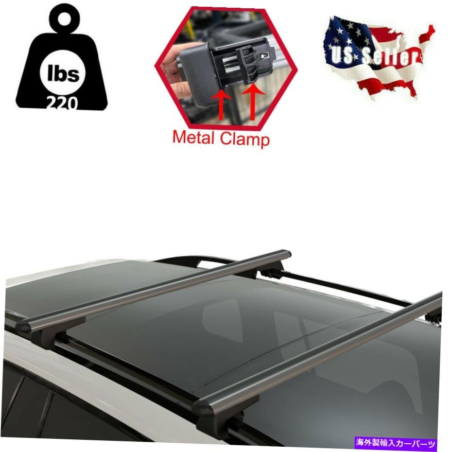 トヨタランドクルーザー用02-2009メタルクランプルーフラッククロスバーキャリアレールFOR TOYOTA LAND CRUISER 02-2009 Metal Clamp Roof_画像1