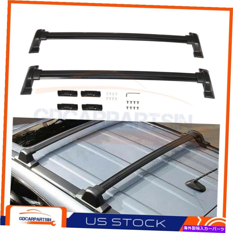 2007-2011ホンダCRV CR-VルーフラッククロスバーブラックレールアルミキャリアFits 2007-2011 Honda CRV CR-V Roof Rack Cross Bars Black_画像1