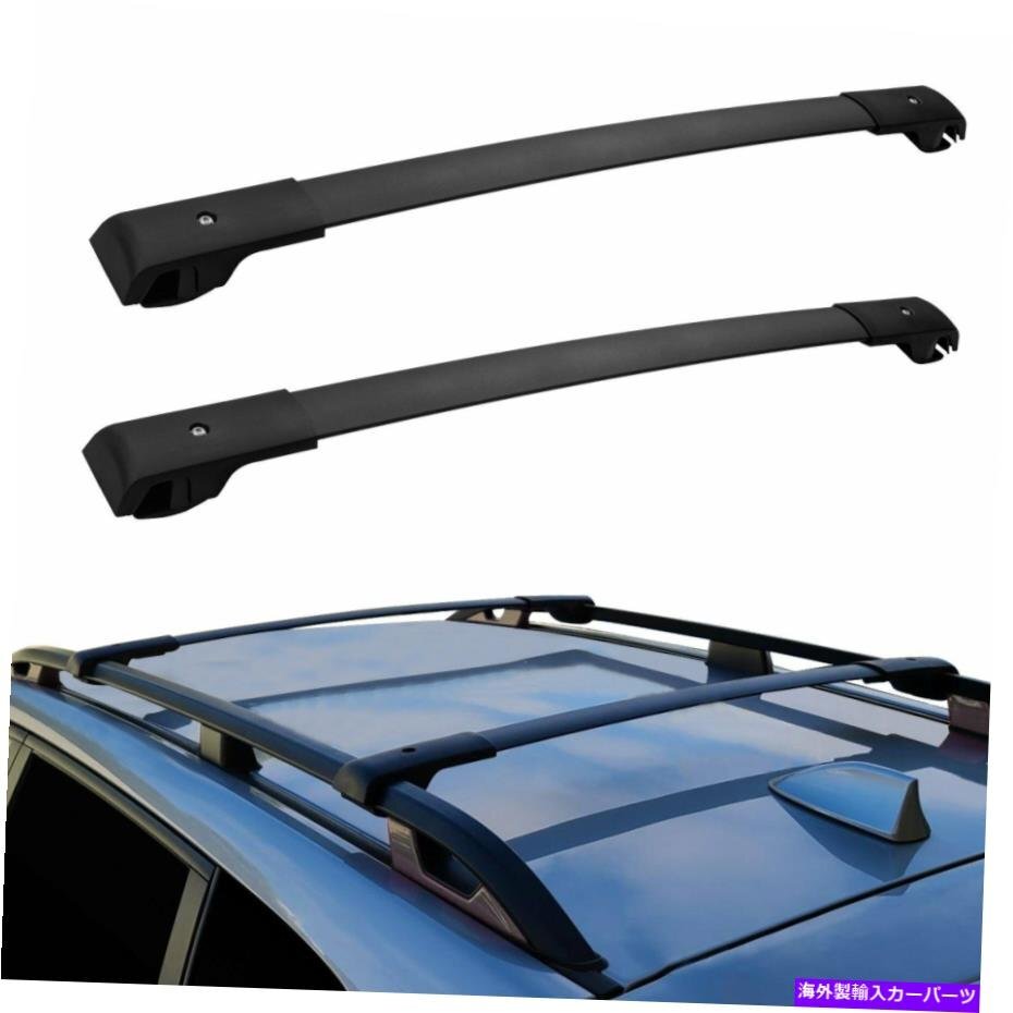 スバルフォレスター2014-2018鉄道キャリアのクロスバーバージュルーフラックブラックKyxCross Bar Baggage Roof Rack For Subaru Forester_画像3