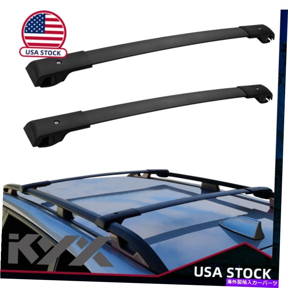 2014-2018のクロスバーバージュルーフラックレールキャリアCross Bar Baggage Roof Rack Rail Carrier For 2014-2018 Subaru Forester Bla_画像1