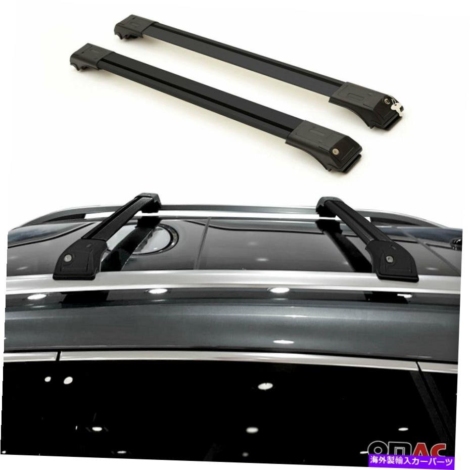 トヨタランドクルーザープラド120 2002-09のルーフラッククロスバー荷物キャリアRoof Rack Cross Bars Luggage Carrier For Toyota Land C_画像2