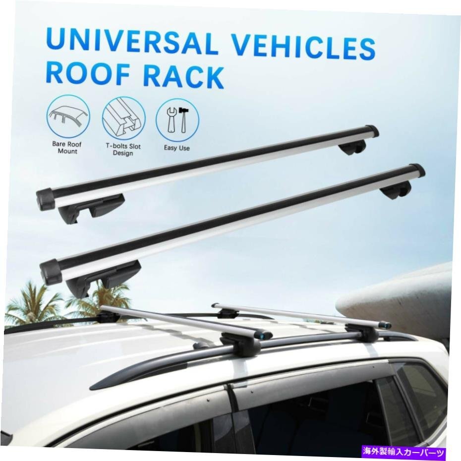 車のトップルーフラッククロスバー荷物キャリアアルミニウムスバルクロストレック16-21Car Top Roof Rack Cross Bar Luggage Carrier Alum_画像3