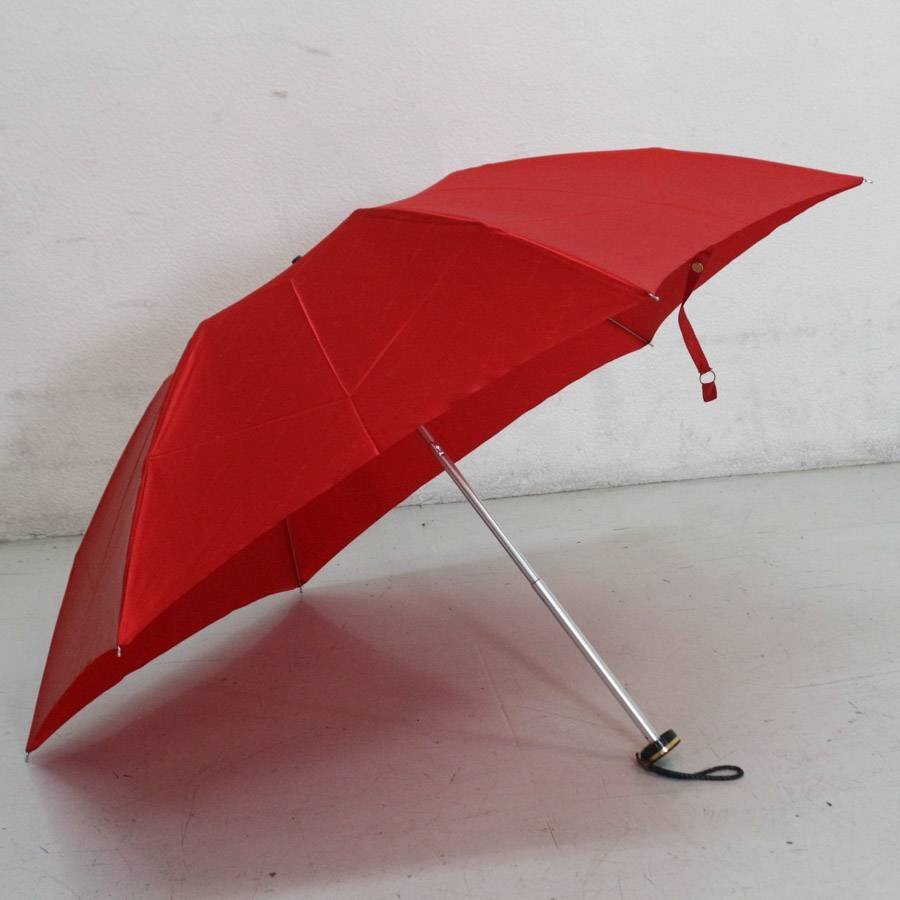 Dior ディオール 折りたたみ傘 雨傘 Φ82cm ロゴ入り 赤 レッド 女性用◆810f14の画像1