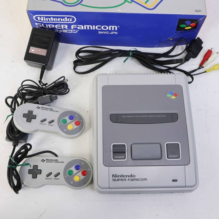 美品！動作品 任天堂 後期型 SFC スーパーファミコン 本体＋箱コントローラー等 SHVC-JPN-1★812v25の画像2