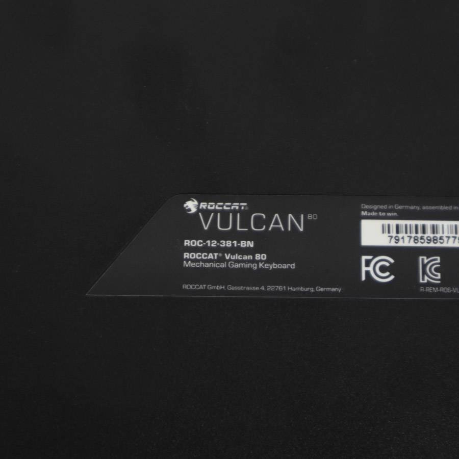 動作品 ROCCAT VULCAN 80 メカニカルゲーミングキーボード Titan Switch搭載 USB 有線 ROC-12-381-BN★815v04の画像8