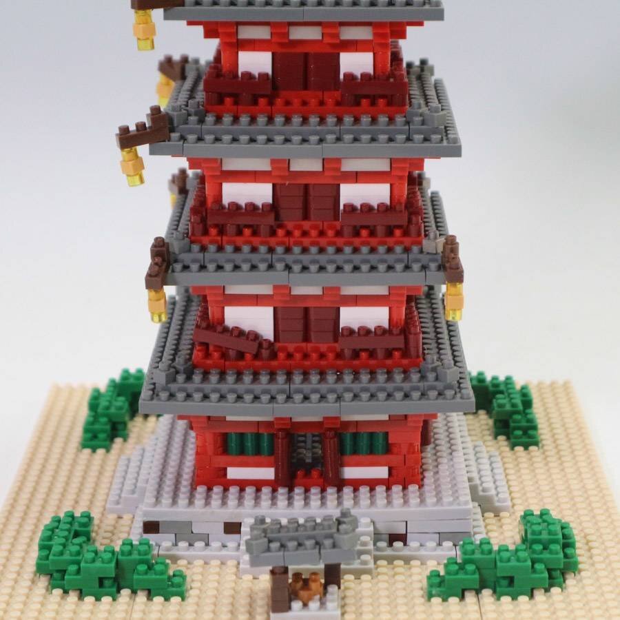 組み立て済 nanoblock ナノブロック 五重塔 デラックスエディション【パーツ欠品有り】◆804f12の画像3