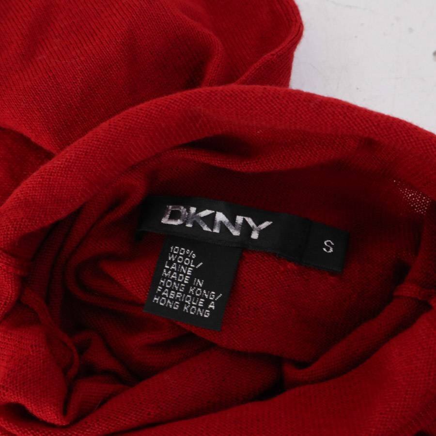 DKNY ダナキャラン ウール タートルネックニット Sサイズ程 薄手 赤 レッド レディース★806v23_画像3