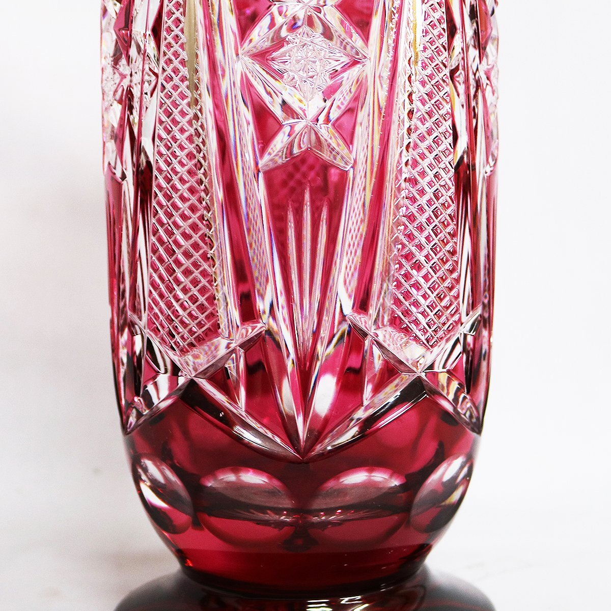 クリスタル・カットガラス　フラワーベース（花瓶　高：30cm）_画像4